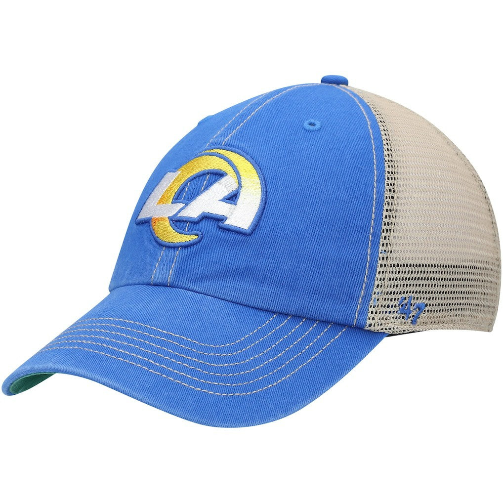 Los Angeles Rams '47 LA Trawler Trucker Clean Up Snapback Hat Royal/Natural - 47 brand