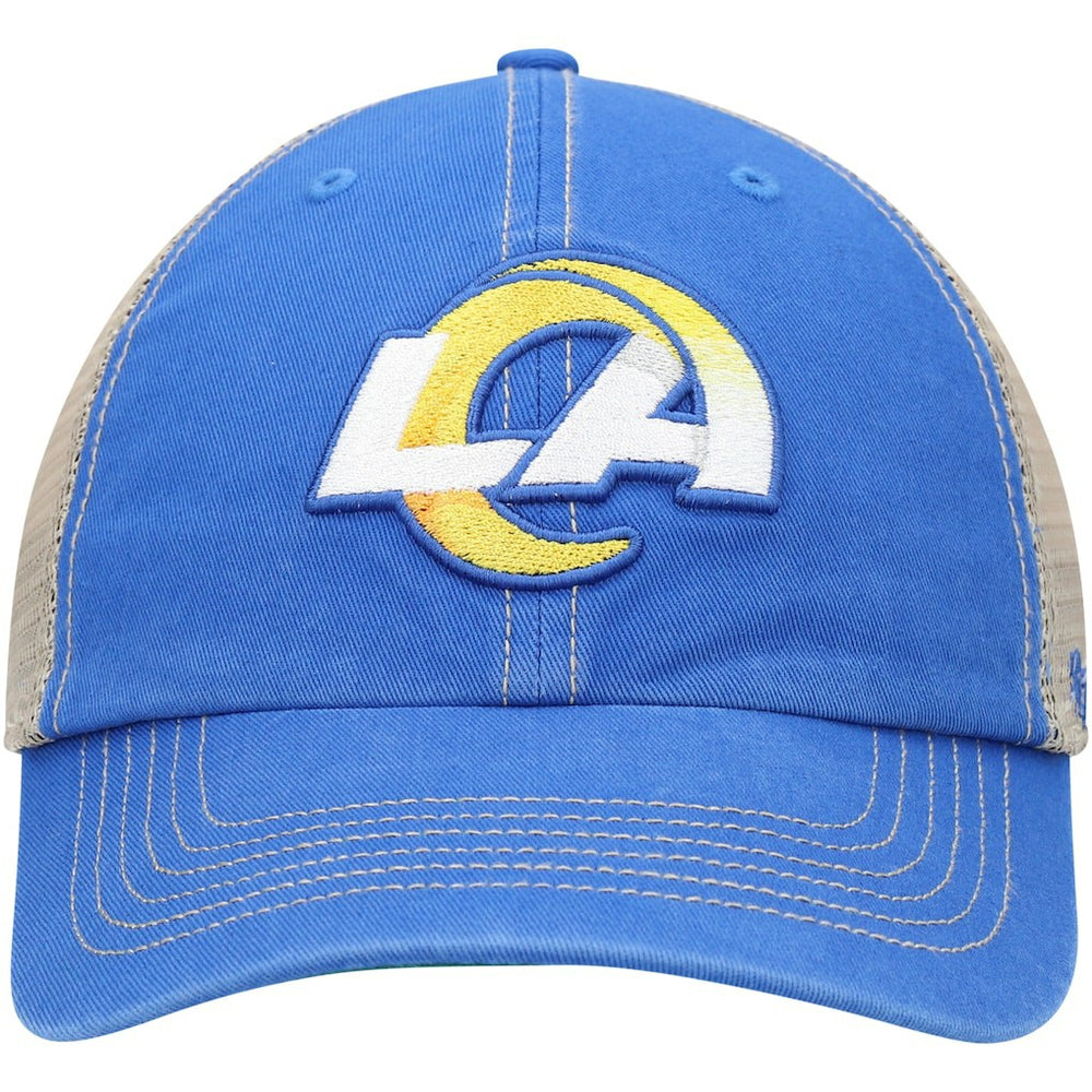Los Angeles Rams '47 LA Trawler Trucker Clean Up Snapback Hat Royal/Natural - 47 brand