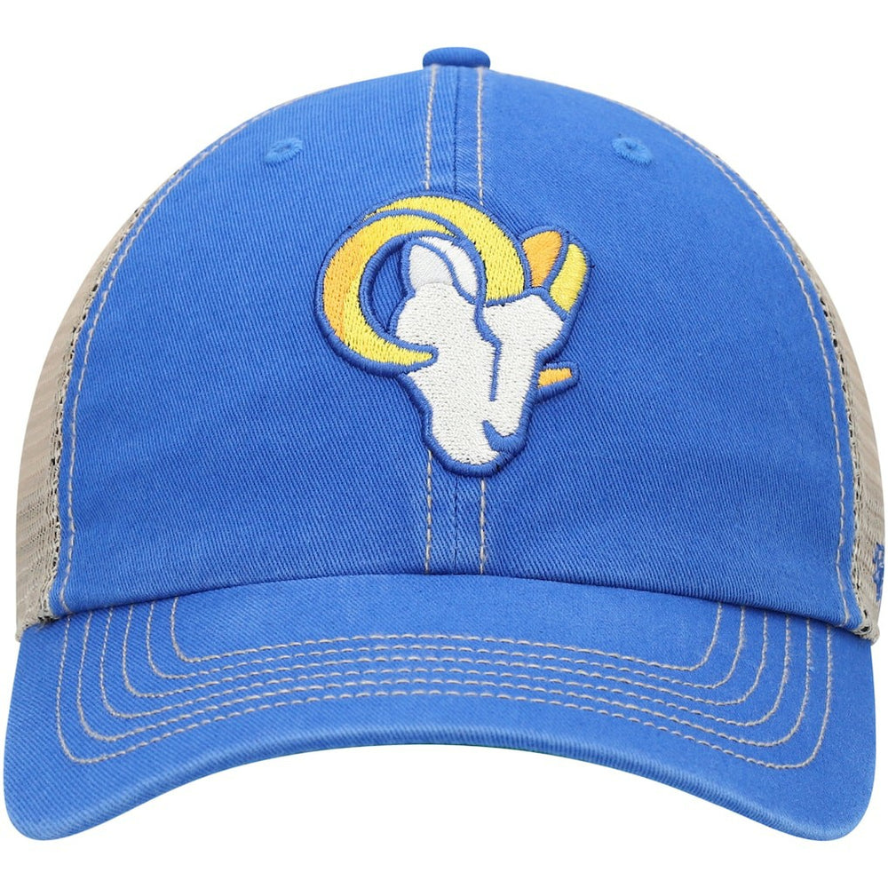 Los Angeles Rams '47 Head Trawler Trucker Clean Up Snapback Hat Royal/Natural - 47 brand