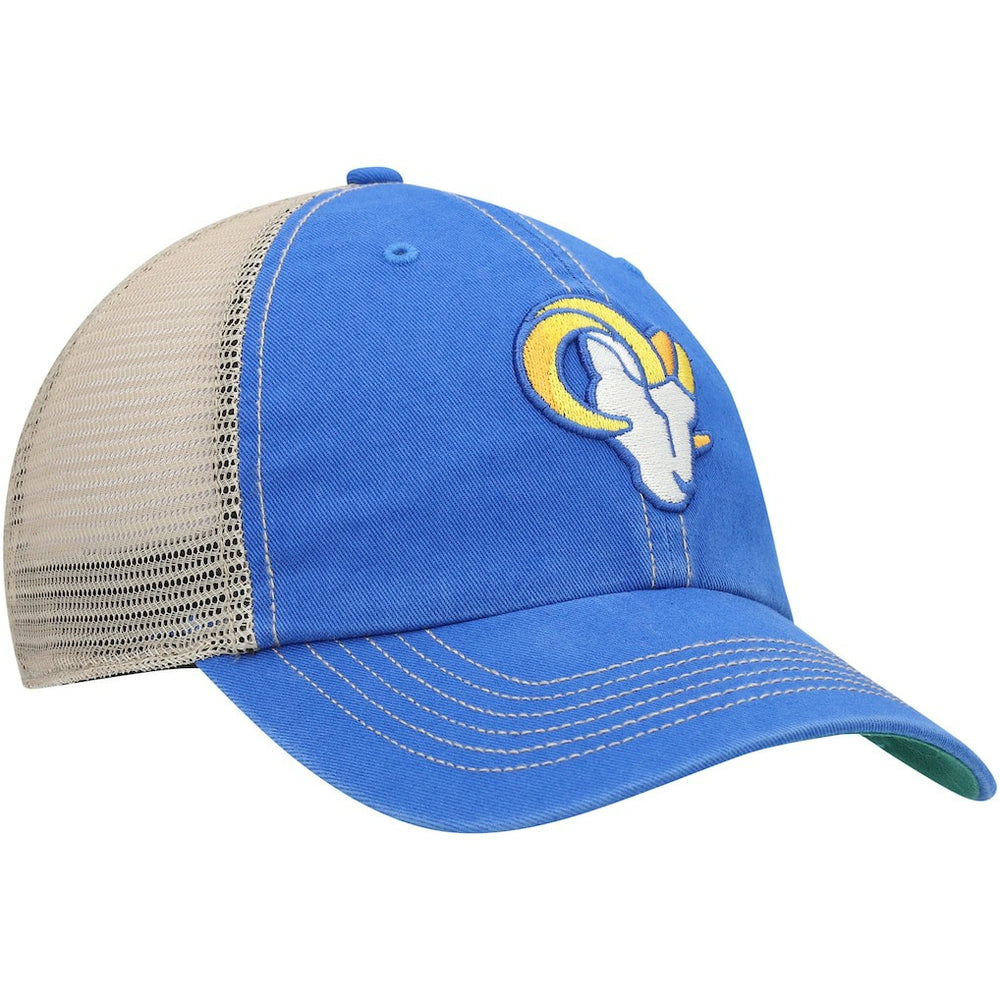 Los Angeles Rams '47 Head Trawler Trucker Clean Up Snapback Hat Royal/Natural - 47 brand