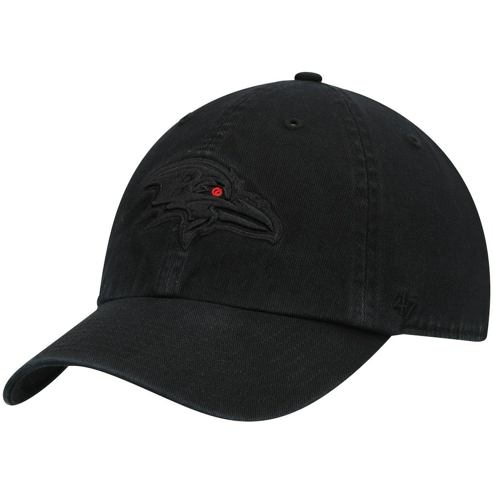 Baltimore Ravens '47 Team Tonal Clean Up Adjustable Hat Black - 47 brand