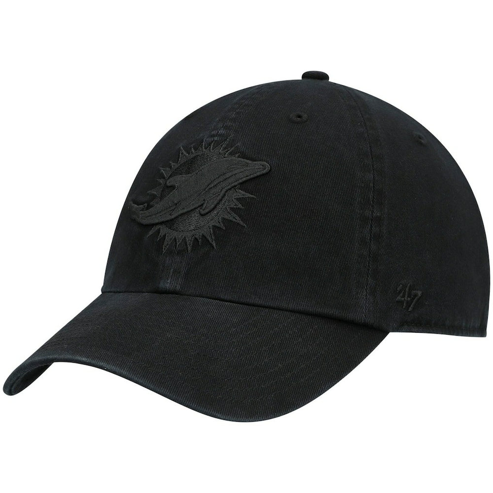 Miami Dolphins '47 Team Tonal Clean Up Adjustable Hat Black - 47 brand