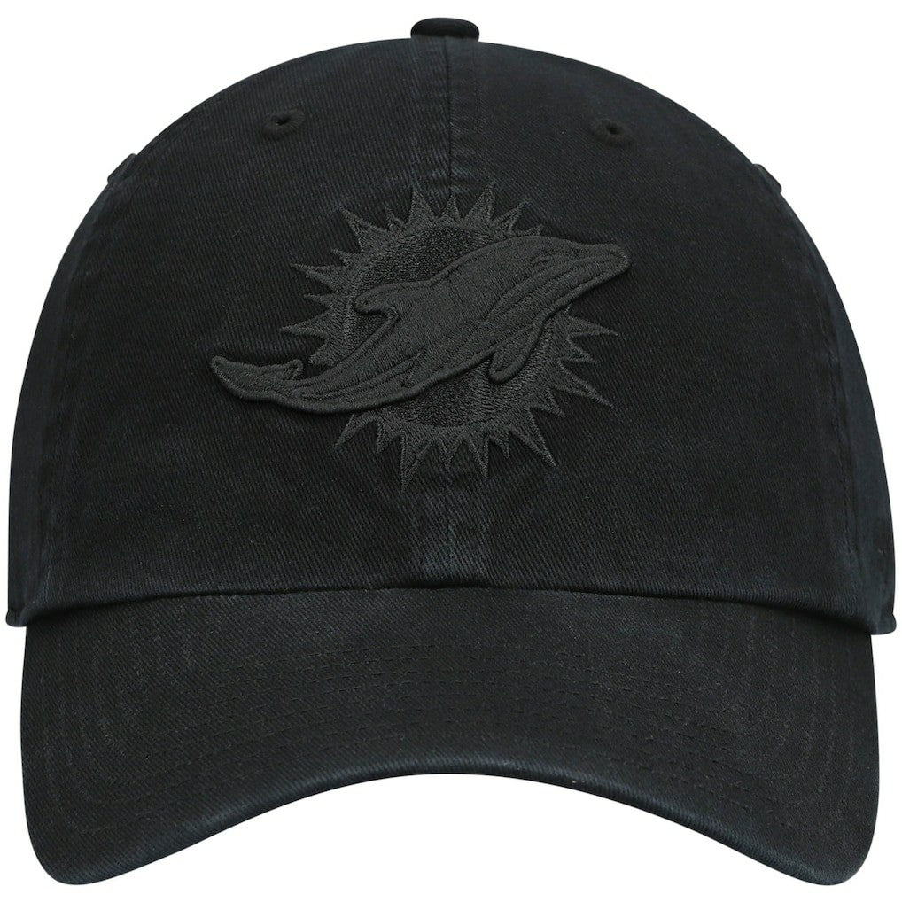 Miami Dolphins '47 Team Tonal Clean Up Adjustable Hat Black - 47 brand