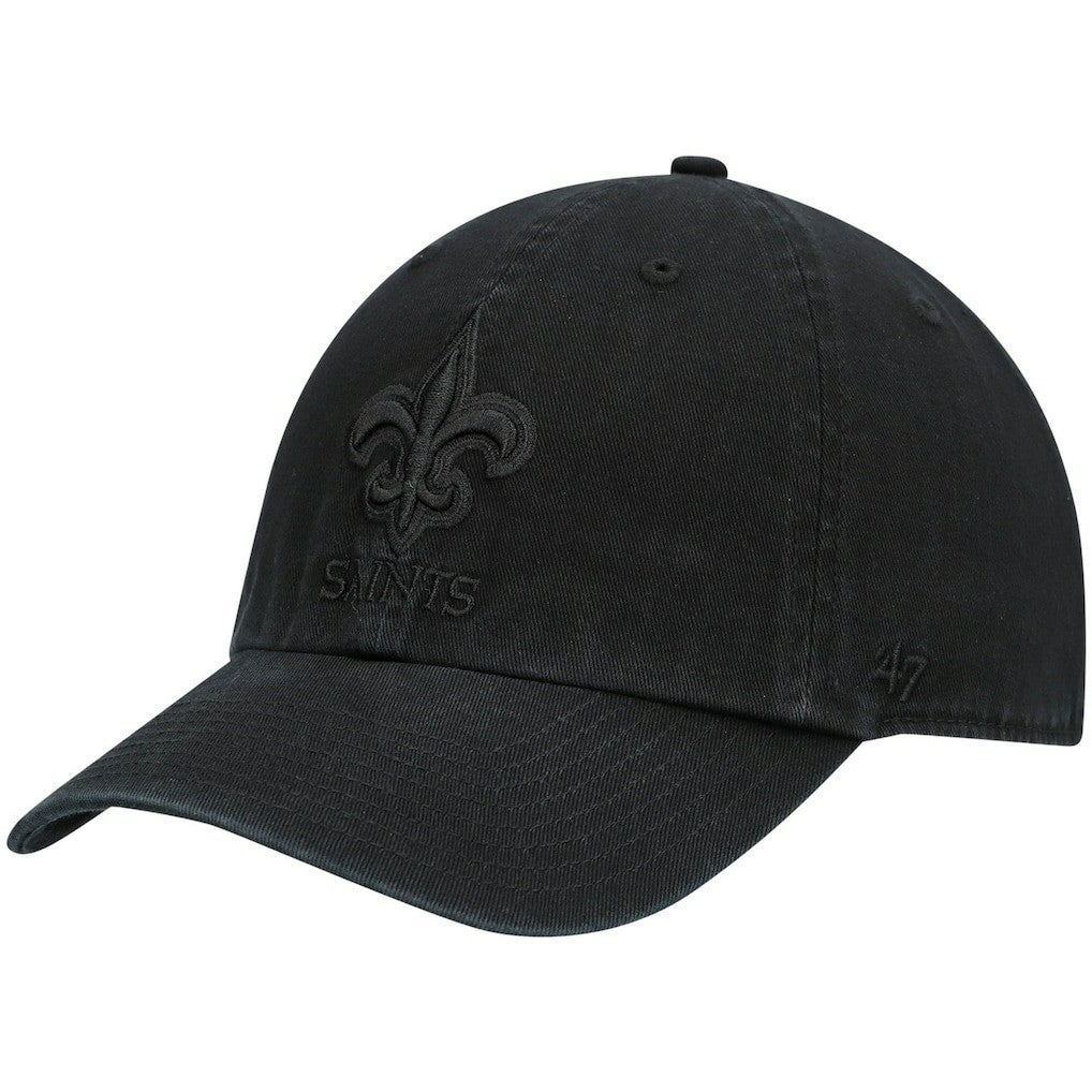 New Orleans Saints '47 Team Tonal Clean Up Adjustable Hat Black - 47 brand