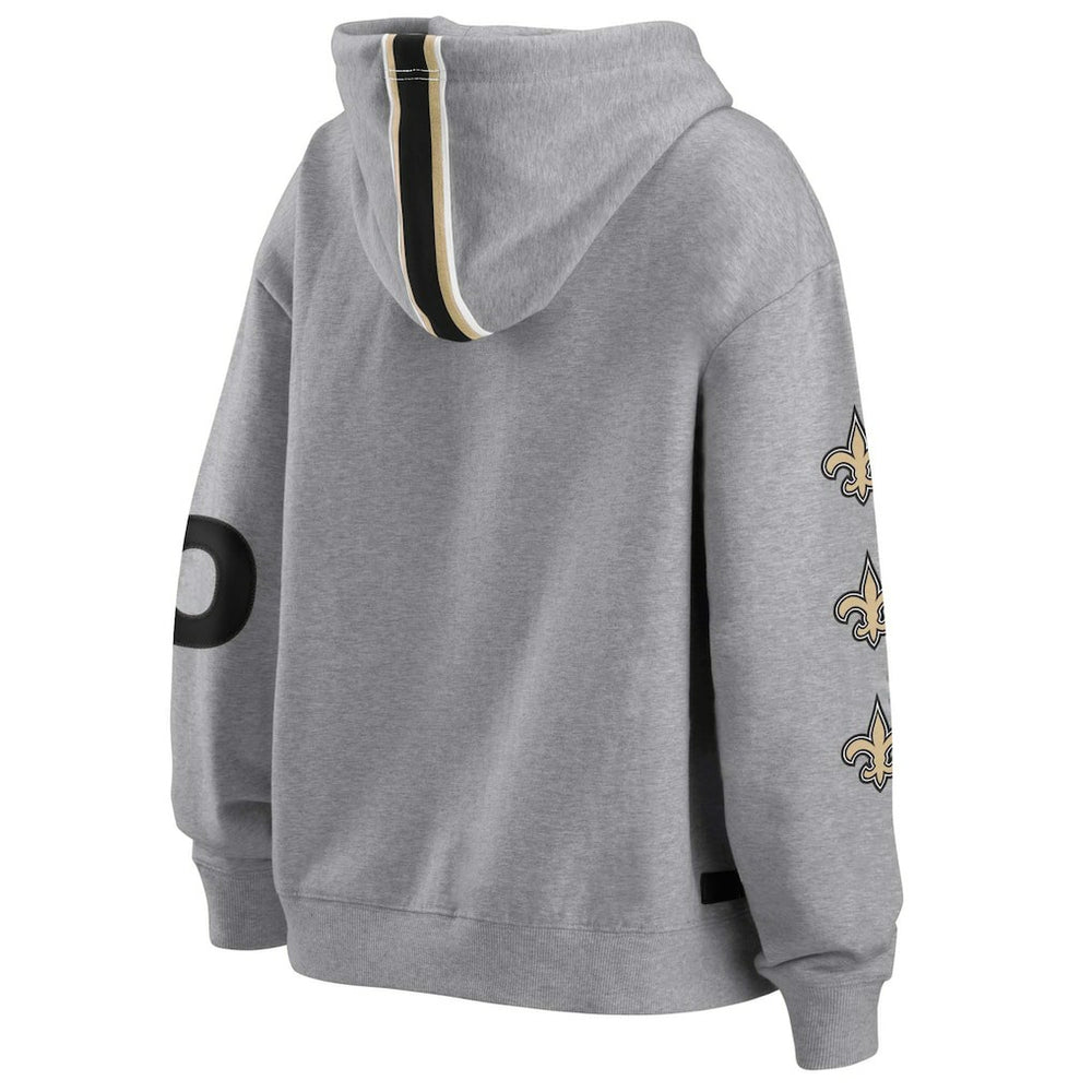 New Orleans Saints WEAR by Erin Andrews Women's Full-Zip Hoodie Gray - NFL