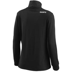 New Orleans Saints WEAR by Erin Andrews Women's Long Sleeve Tri-Blend Turtleneck T-Shirt Black - NFL