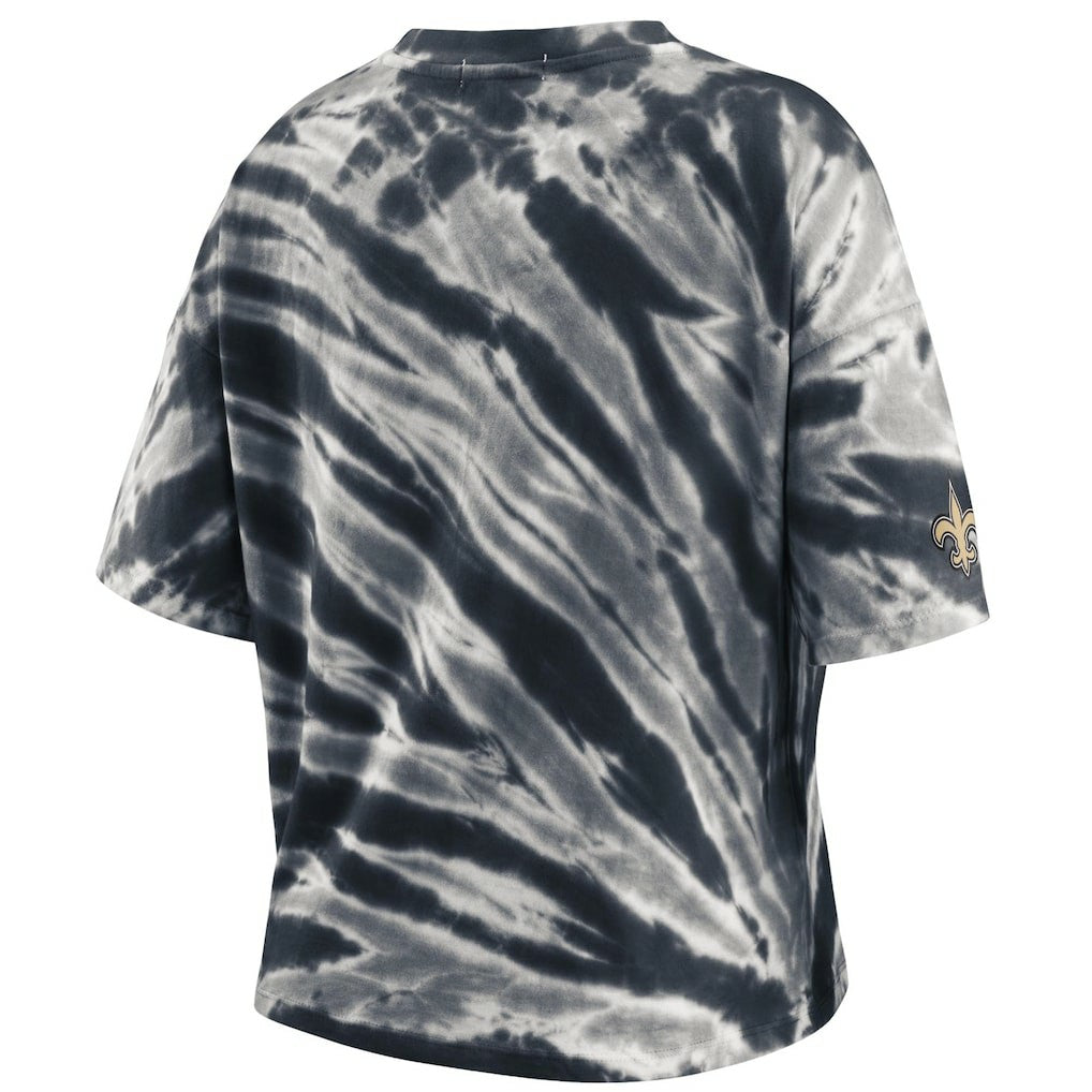 New Orleans Saints WEAR by Erin Andrews Women's Tie-Dye T-Shirt Black - NFL