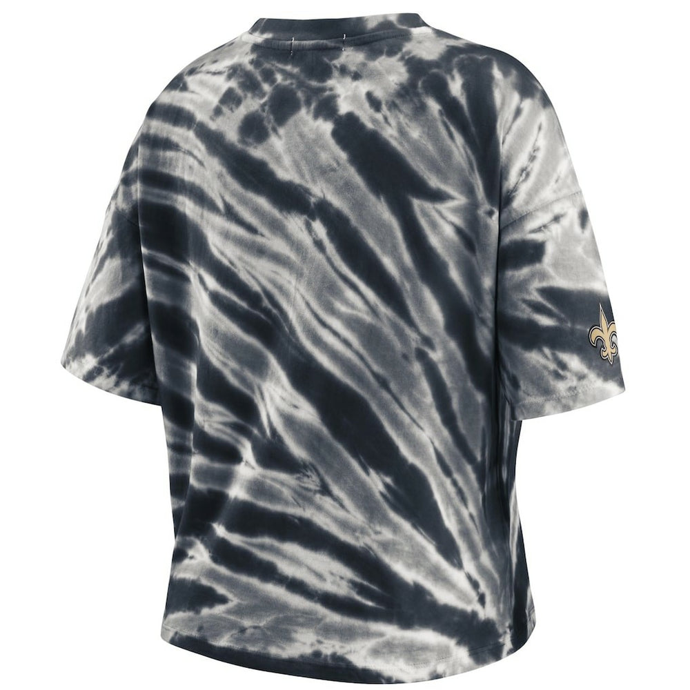 New Orleans Saints WEAR by Erin Andrews Women's Tie-Dye T-Shirt Black - NFL