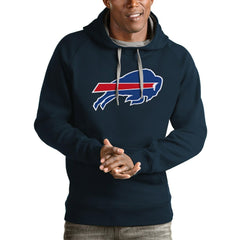 Buffalo Bills Antigua Victory Pullover Hoodie Navy - NFL