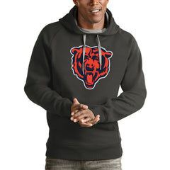 Chicago Bears Antigua Victory Pullover Hoodie Charcoal - NFL