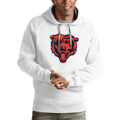 Chicago Bears Antigua Victory Pullover Hoodie White - NFL