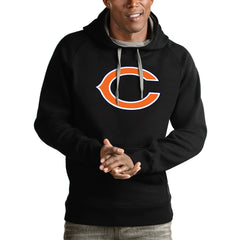 Chicago Bears Antigua Victory Pullover Hoodie Black - NFL