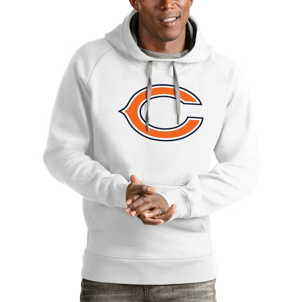Chicago Bears Antigua Victory Pullover Hoodie White - NFL