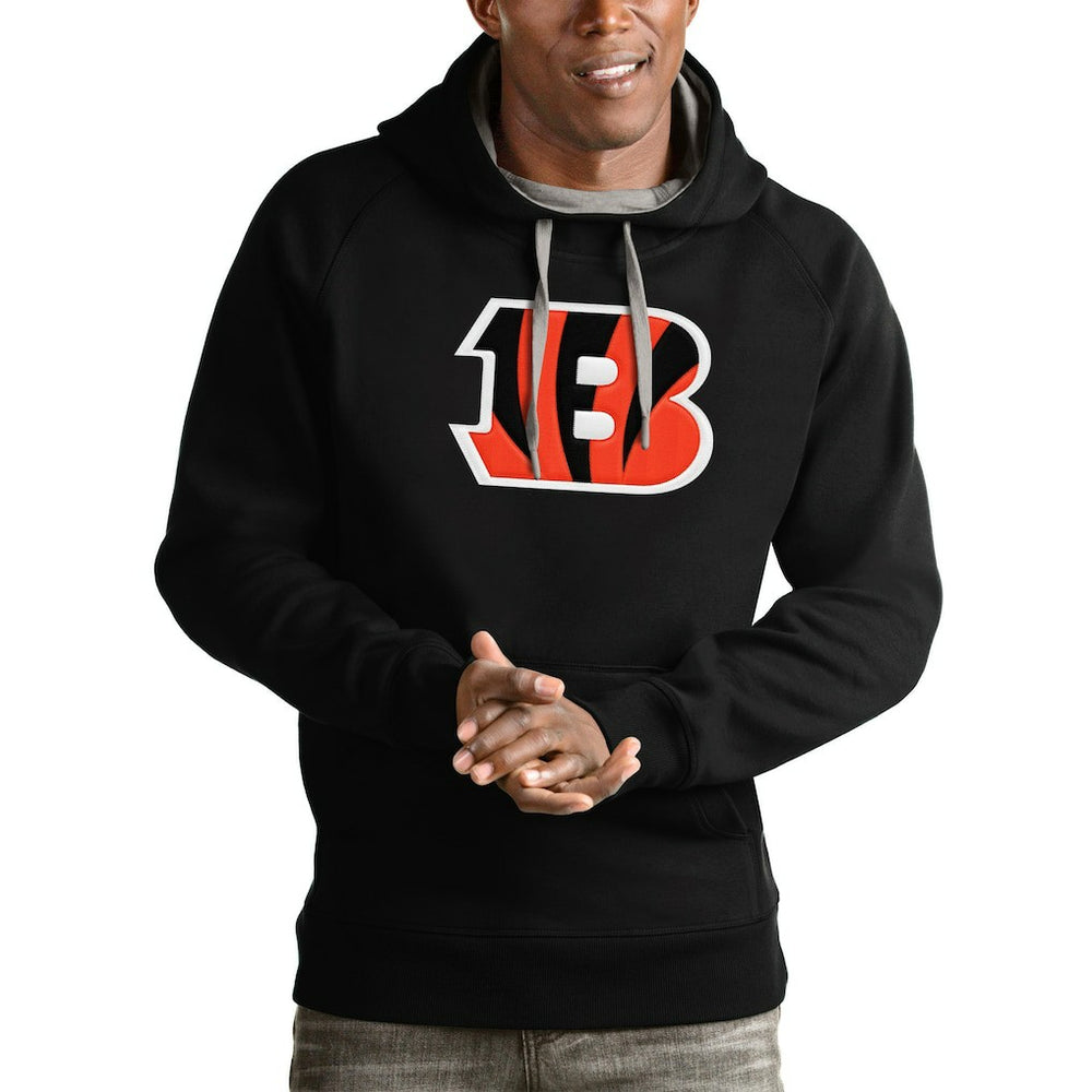 Cincinnati Bengals Antigua Victory Pullover Hoodie Black - NFL