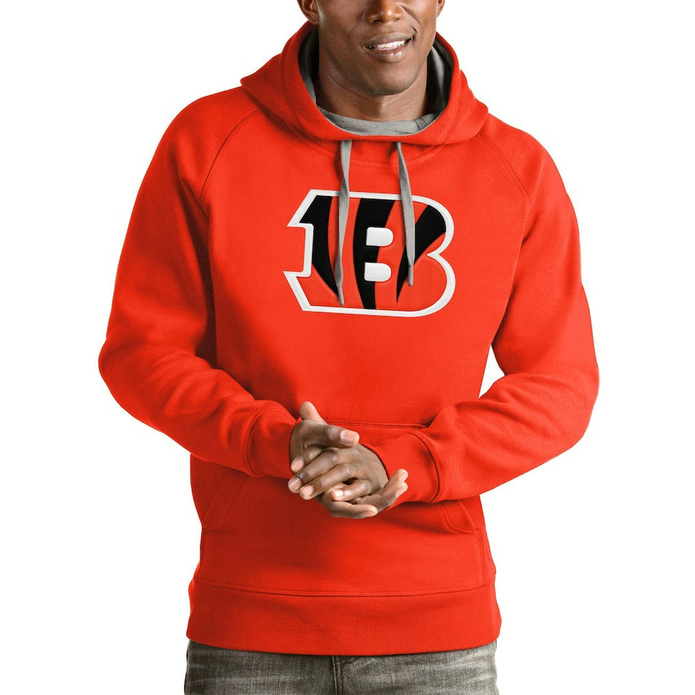 Cincinnati Bengals Antigua Logo Victory Pullover Hoodie Orange - NFL