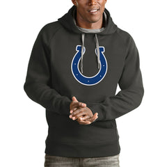 Indianapolis Colts Antigua Victory Pullover Hoodie Charcoal - NFL