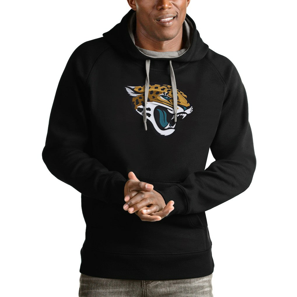 Jacksonville Jaguars Antigua Victory Pullover Hoodie Black - NFL