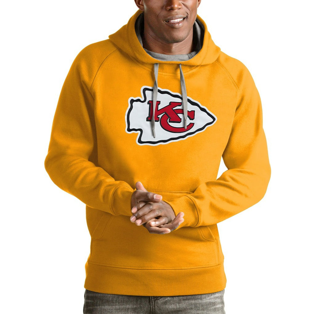 Kansas City Chiefs Antigua Victory Pullover Hoodie Gold - NFL