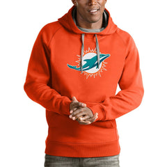 Miami Dolphins Antigua Victory Pullover Hoodie Orange - NFL