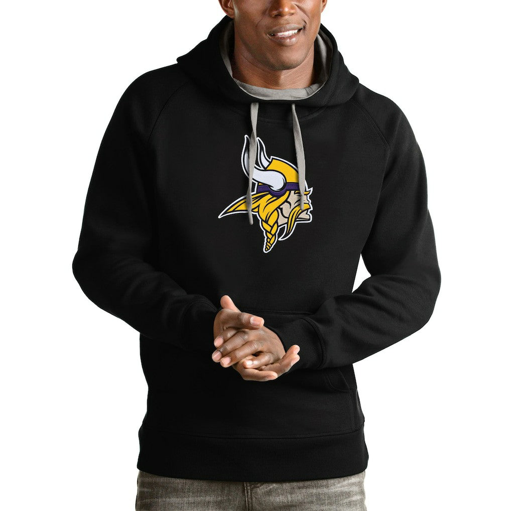 Minnesota Vikings Antigua Victory Pullover Hoodie Black - NFL