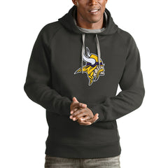 Minnesota Vikings Antigua Victory Pullover Hoodie Charcoal - NFL