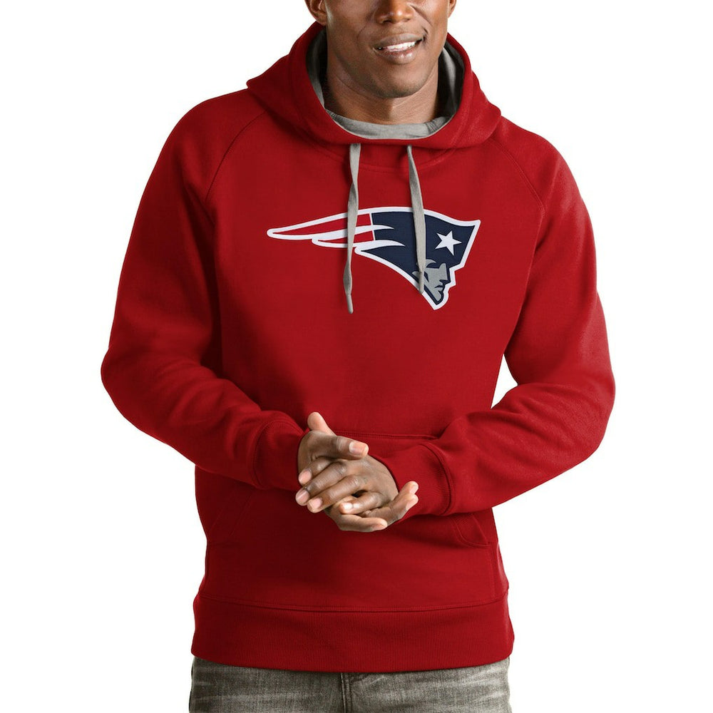 New England Patriots Antigua Victory Pullover Hoodie Red - NFL