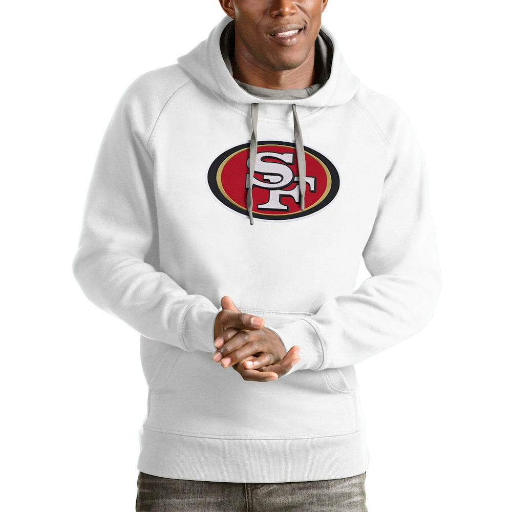 San Francisco 49ers Antigua Victory Pullover Hoodie White - NFL