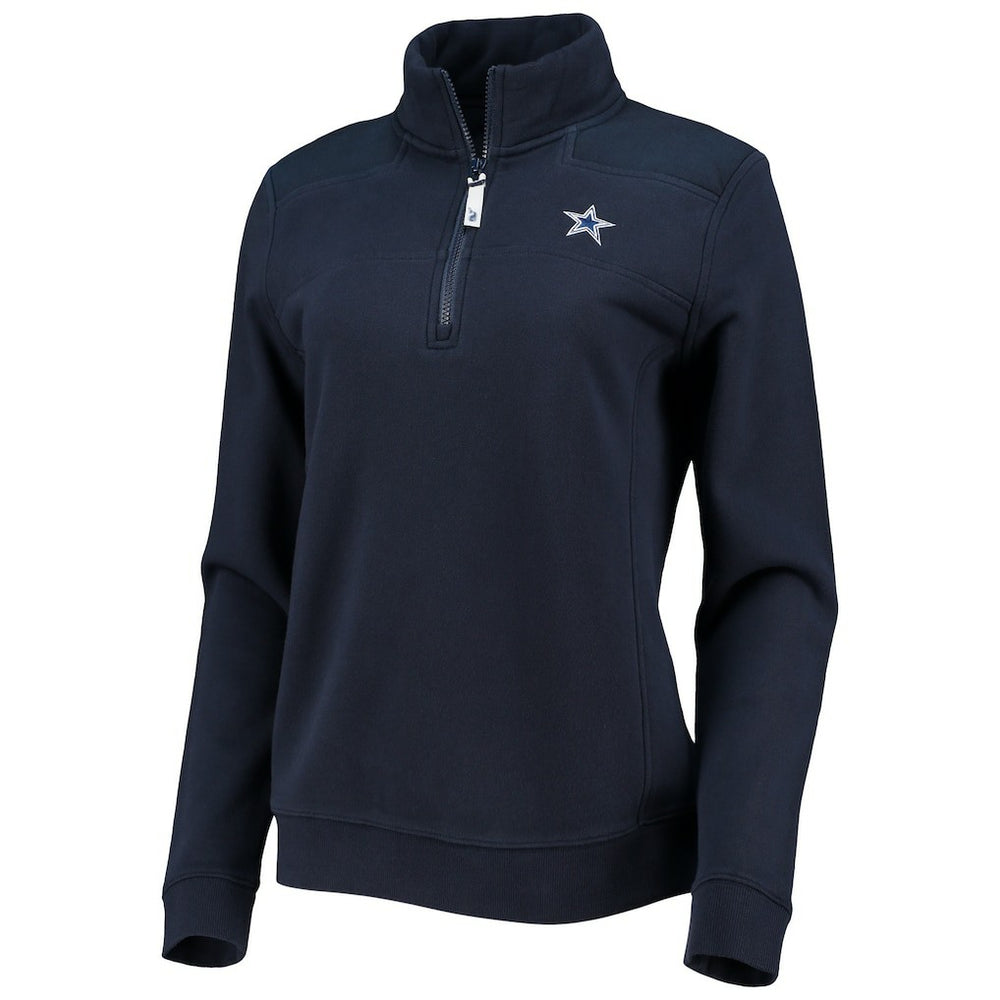 Dallas Cowboys Vineyard Vines Women's Shep Shirt Quarter-Zip Sweatshirt Navy - NFL