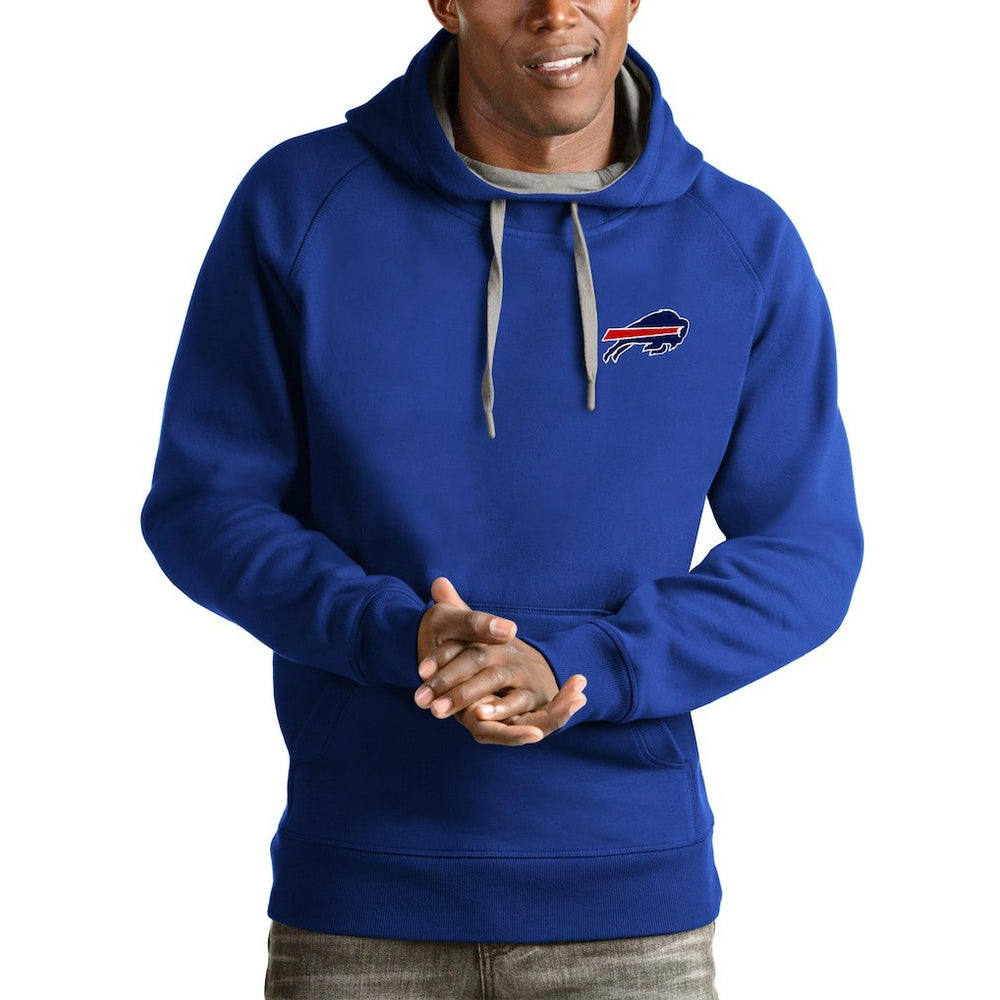 Buffalo Bills Antigua Logo Victory Pullover Hoodie Royal - NFL