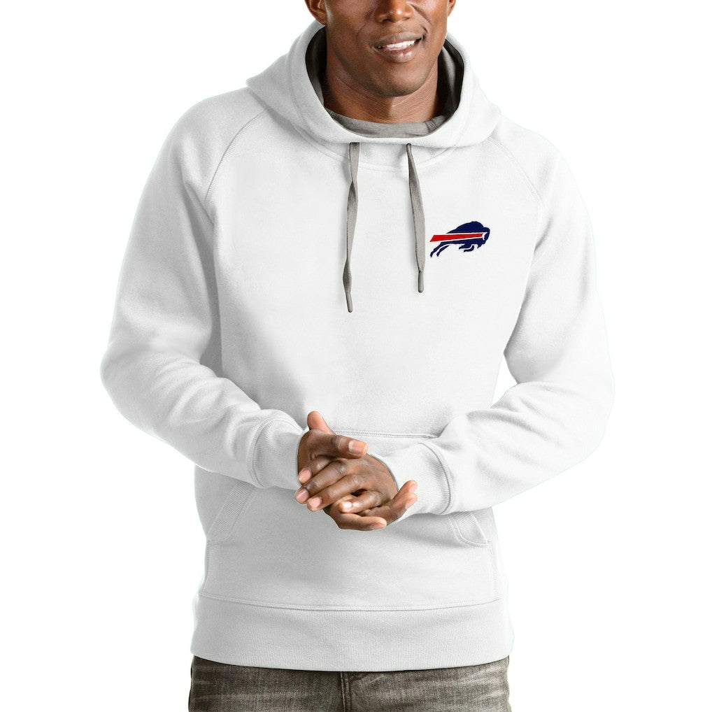 Buffalo Bills Antigua Logo Victory Pullover Hoodie White - NFL