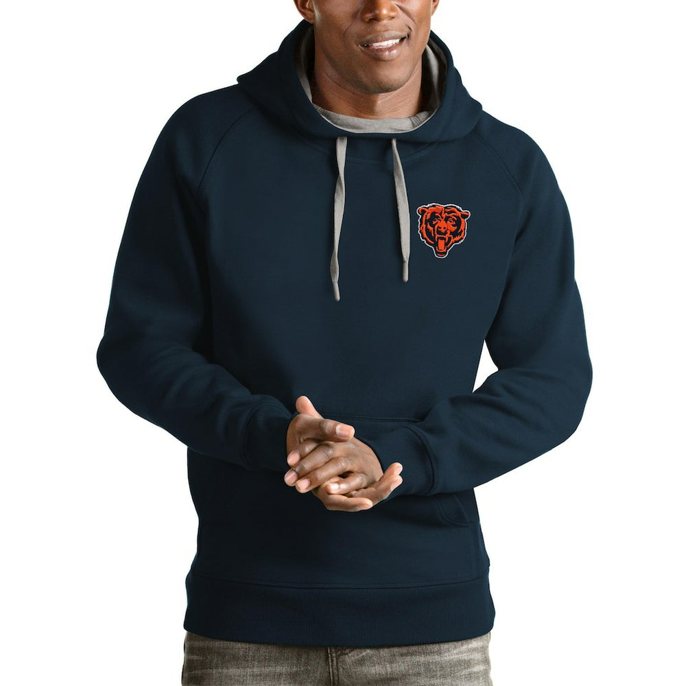 Chicago Bears Antigua Logo Victory Pullover Hoodie Navy - NFL