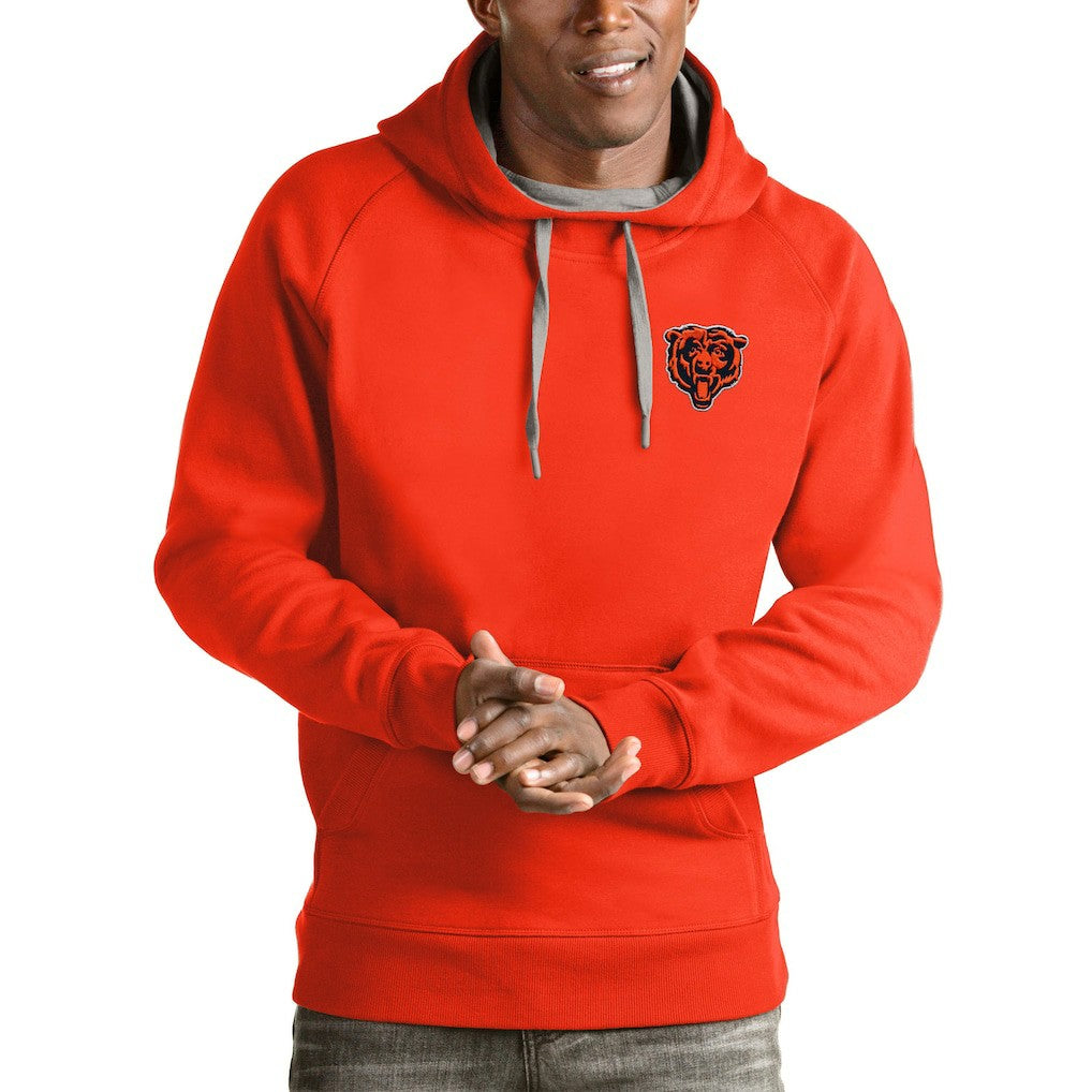 Chicago Bears Antigua Logo Victory Pullover Hoodie Orange - NFL