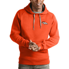 Denver Broncos Antigua Logo Victory Pullover Hoodie Orange - NFL