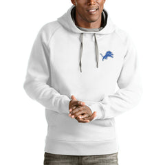 Detroit Lions Antigua Logo Victory Pullover Hoodie White - NFL