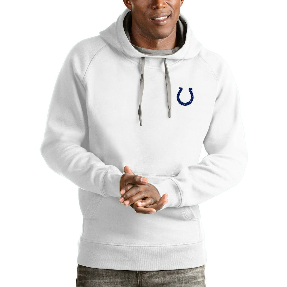 Indianapolis Colts Antigua Logo Victory Pullover Hoodie White - NFL