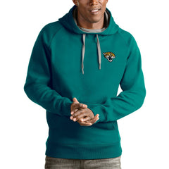 Jacksonville Jaguars Antigua Logo Victory Pullover Hoodie Teal - NFL