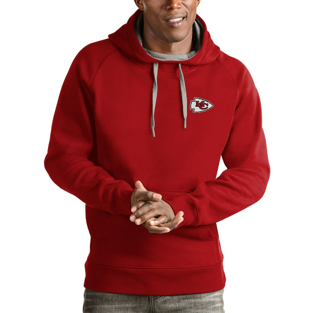 Kansas City Chiefs Antigua Logo Victory Pullover Hoodie Red - NFL