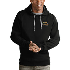 Los Angeles Chargers Antigua Logo Victory Pullover Hoodie Black - NFL
