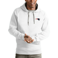 New England Patriots Antigua Logo Victory Pullover Hoodie White - NFL