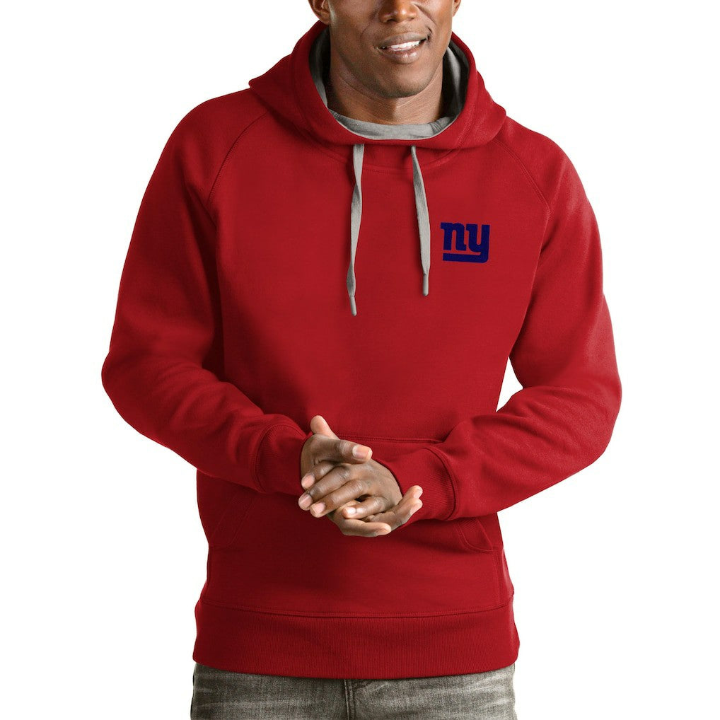 New York Giants Antigua Logo Victory Pullover Hoodie Red - NFL