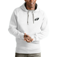 Philadelphia Eagles Antigua Logo Victory Pullover Hoodie White - NFL