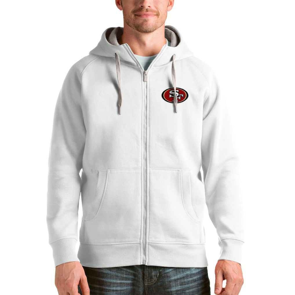 San Francisco 49ers Antigua Victory Full-Zip Hoodie White - NFL