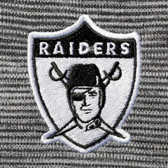 Las Vegas Raiders Antigua Throwback Cycle Quarter-Zip Jacket Black/Heathered Gray - NFL