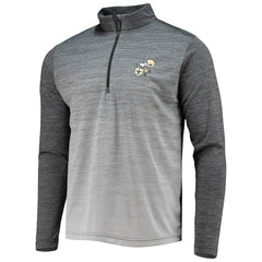New Orleans Saints Antigua Throwback Cycle Quarter-Zip Jacket Black/Heathered Gray - NFL