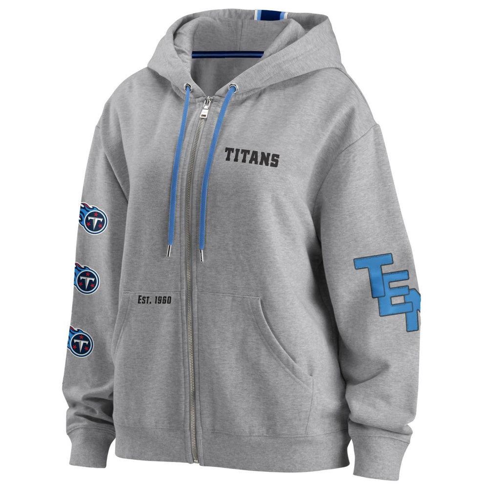 Tennessee Titans WEAR by Erin Andrews Women's Full-Zip Hoodie Gray - NFL
