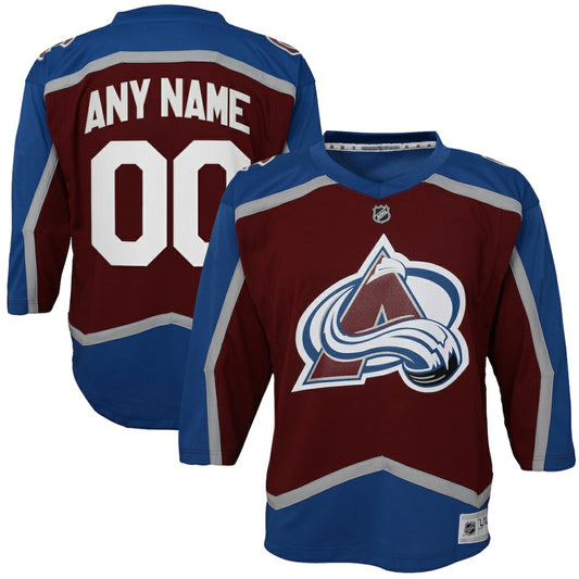 Colorado Avalanche Youth Home Custom Replica Jersey - Burgundy | NHL Jerseys