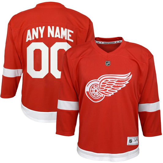 Detroit Red Wings Youth Home Replica Custom Jersey - Red | NHL Jerseys