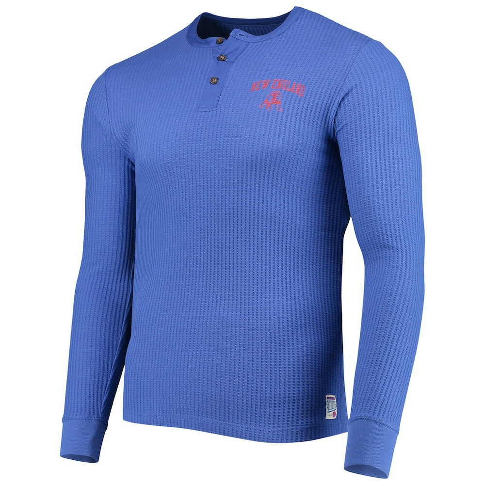 New England Patriots Junk Food Thermal Henley Long Sleeve T-Shirt Royal - NFL