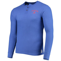 New England Patriots Junk Food Thermal Henley Long Sleeve T-Shirt Royal - NFL