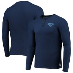 Tennessee Titans Junk Food Thermal Henley Long Sleeve T-Shirt Navy - NFL